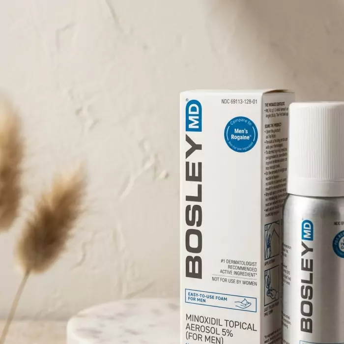 Пена с Миноксидилом 5 % для Восстановления Роста Волос у Мужчин Bosley MD Minoxidil Topical Aerosol for Men (курс 1 месяц)