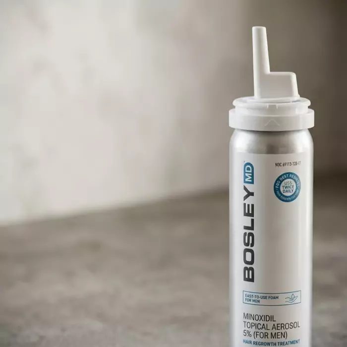 Пена с Миноксидилом 5 % для Восстановления Роста Волос у Мужчин Bosley MD Minoxidil Topical Aerosol for Men (курс 1 месяц)