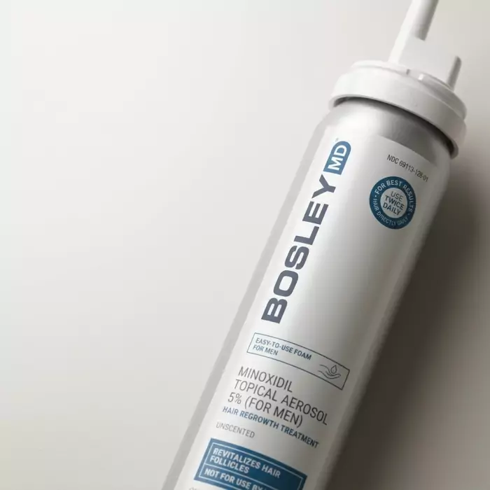 Пена с Миноксидилом 5 % для Восстановления Роста Волос у Мужчин Bosley MD Minoxidil Topical Aerosol for Men (курс 1 месяц)
