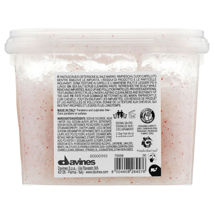 Очищающая Паста-Скраб с Морской Солью Davines Solu Sea Salt Scrub Cleanser