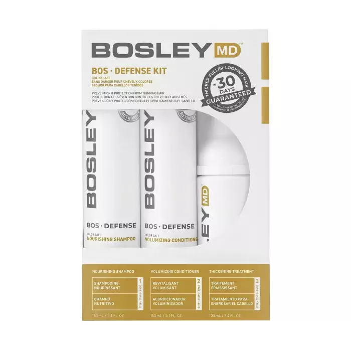 Набор для Предотвращения Истончения Волос Bosley MD Bos Defense Kit Color Safe