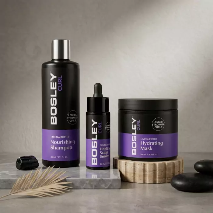 Набор Против Истончения и Выпадения Кудрявых Волос Bosley MD Curl Ultra Hydrating System