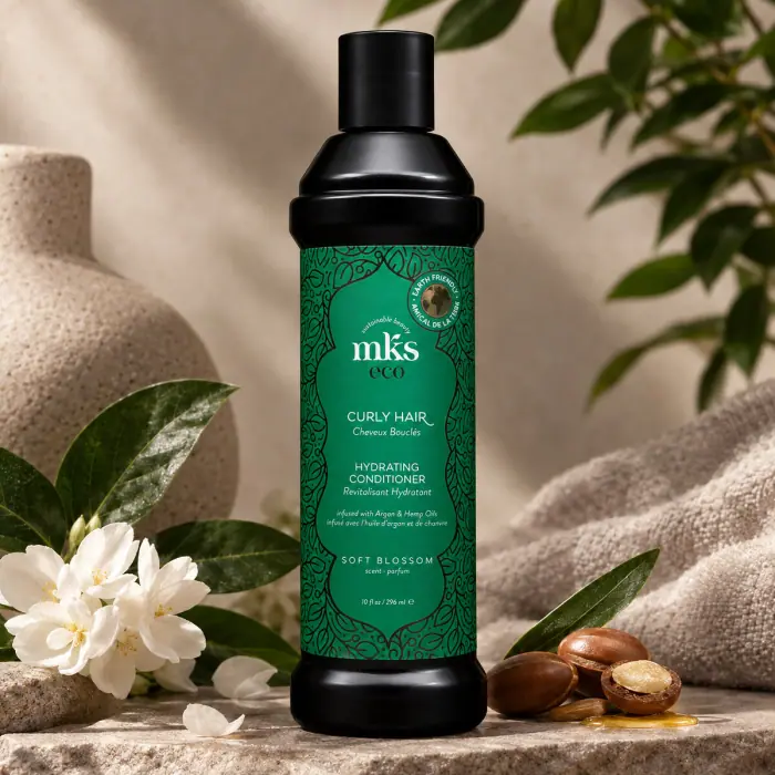 Увлажняющий Кондиционер для Кудрявых Волос «Нежный цвет» MKS ECO Curly Hair Hydrating Conditioner