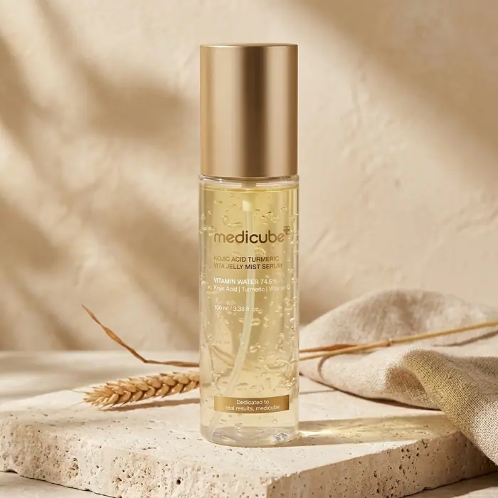 Осветляющая Гель-Сыворотка с Койевой Кислотой и Куркумой Medicube Kojic Acid Turmeric Vitamin Gold Jelly Mist Serum