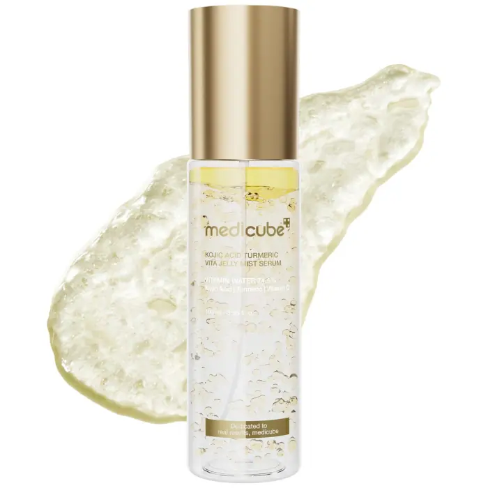 Осветляющая Гель-Сыворотка с Койевой Кислотой и Куркумой Medicube Kojic Acid Turmeric Vitamin Gold Jelly Mist Serum