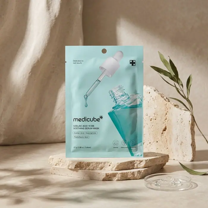 Успокаивающая Тканевая Маска-Сыворотка с Азелаиновой Кислотой Medicube Azelaic Acid 16 BB Calming Serum Mask